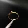 Anillo Beta 1.2gr / T6 3/4 / Solitario Circon Blanco  Oro Amarillo&