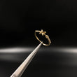 Anillo Xo 1.2gr / T6 / Circones Blancos  Oro Amarillo&