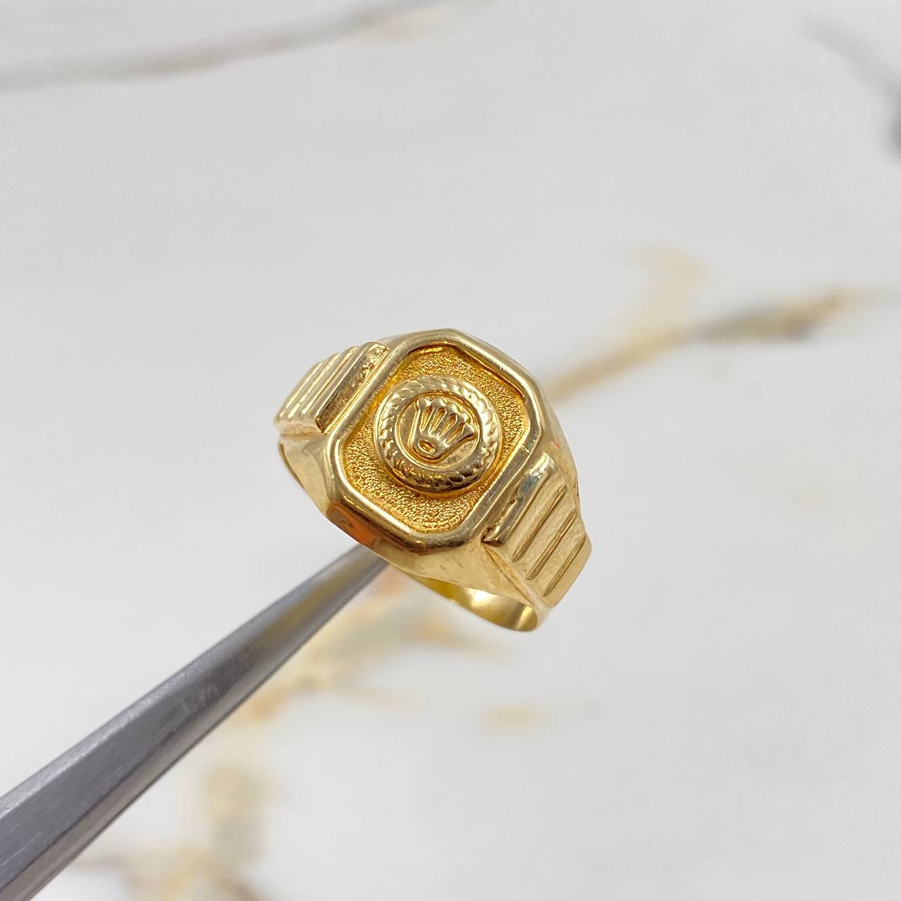 Anillo Sello Corona Rx  3.45gr / T9 Oro Amarillo &