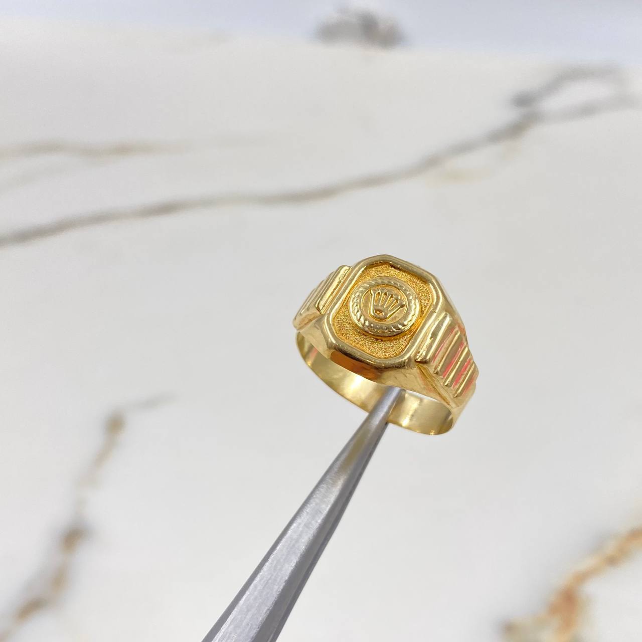 Anillo Sello Corona Rx  3.45gr / T9 Oro Amarillo &