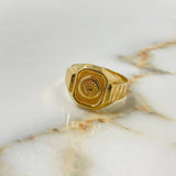 Anillo Sello Corona Rx  3.45gr / T9 Oro Amarillo &