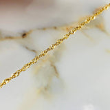 Tobillera Singapur 1.85gr / 24cm / 0.6mm Oro Amarillo +3 &