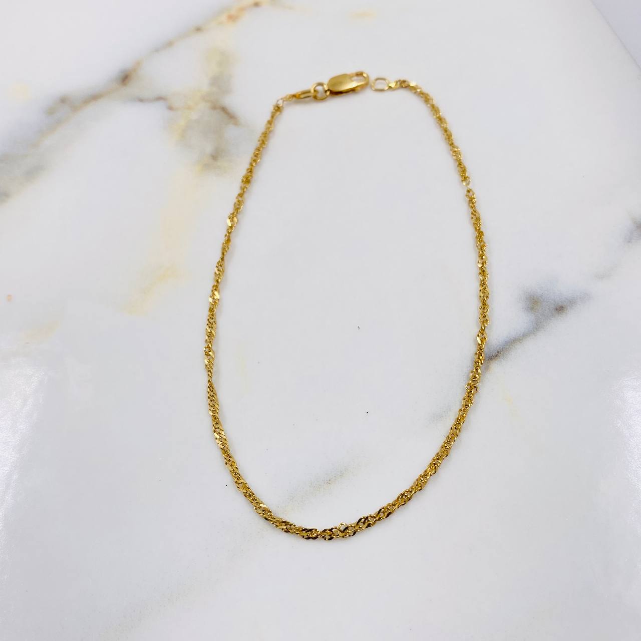 Pulso Singapur 1.85gr / 23cm /  1.2mm Oro Amarillo +3 &
