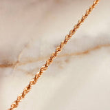 Pulso Lazo  1.6gr / 22cm / 1.65mm Oro Rosa +3