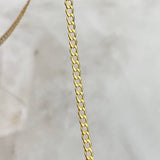 ¡¡Oferta!! Set Cadena Cubana 2.6gr/60cm Lisa + Dije Bolsa Dolar 0.5gr/1.9cm Lisa Oro Amarillo