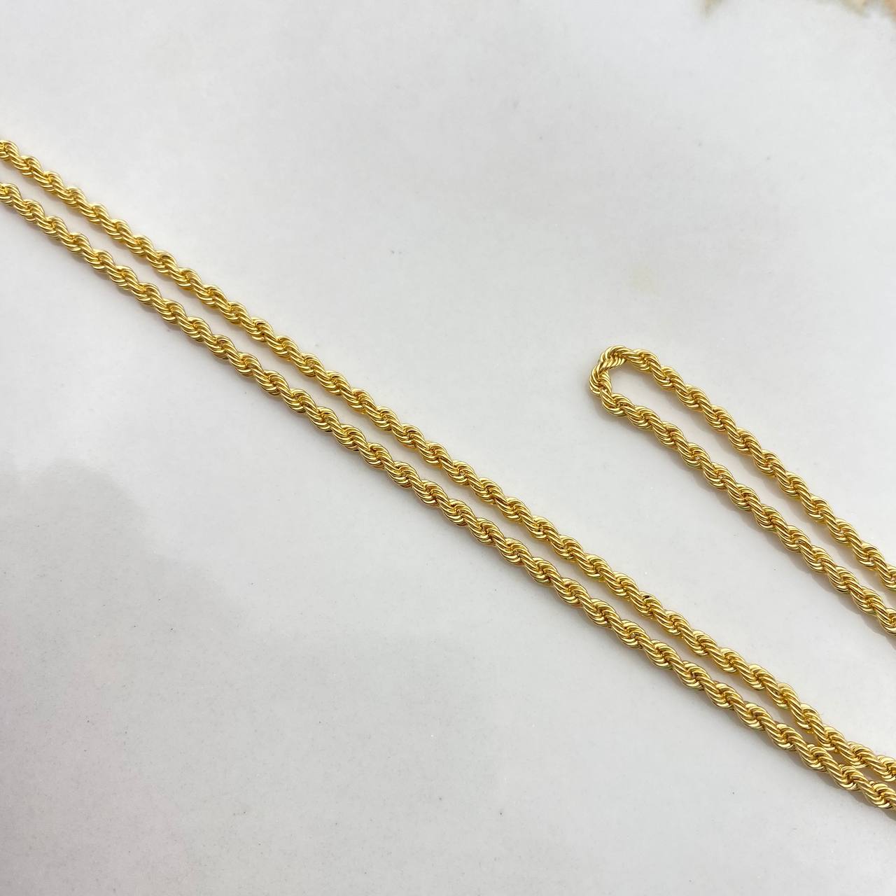 Cadena Lazo  2.45gr / 50cm / 1.1mm Oro Amarillo +3 &
