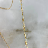 Set Cadena Figaro 1.55gr / 60cm + Dije Estrella David 0.25gr / 1.5cm Oro Amarillo (Oferta)