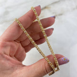 Cadena Ice 21.3gr / 60cm / 2.9mm Diamantada Dos Oros Amarillo Blanco +3
