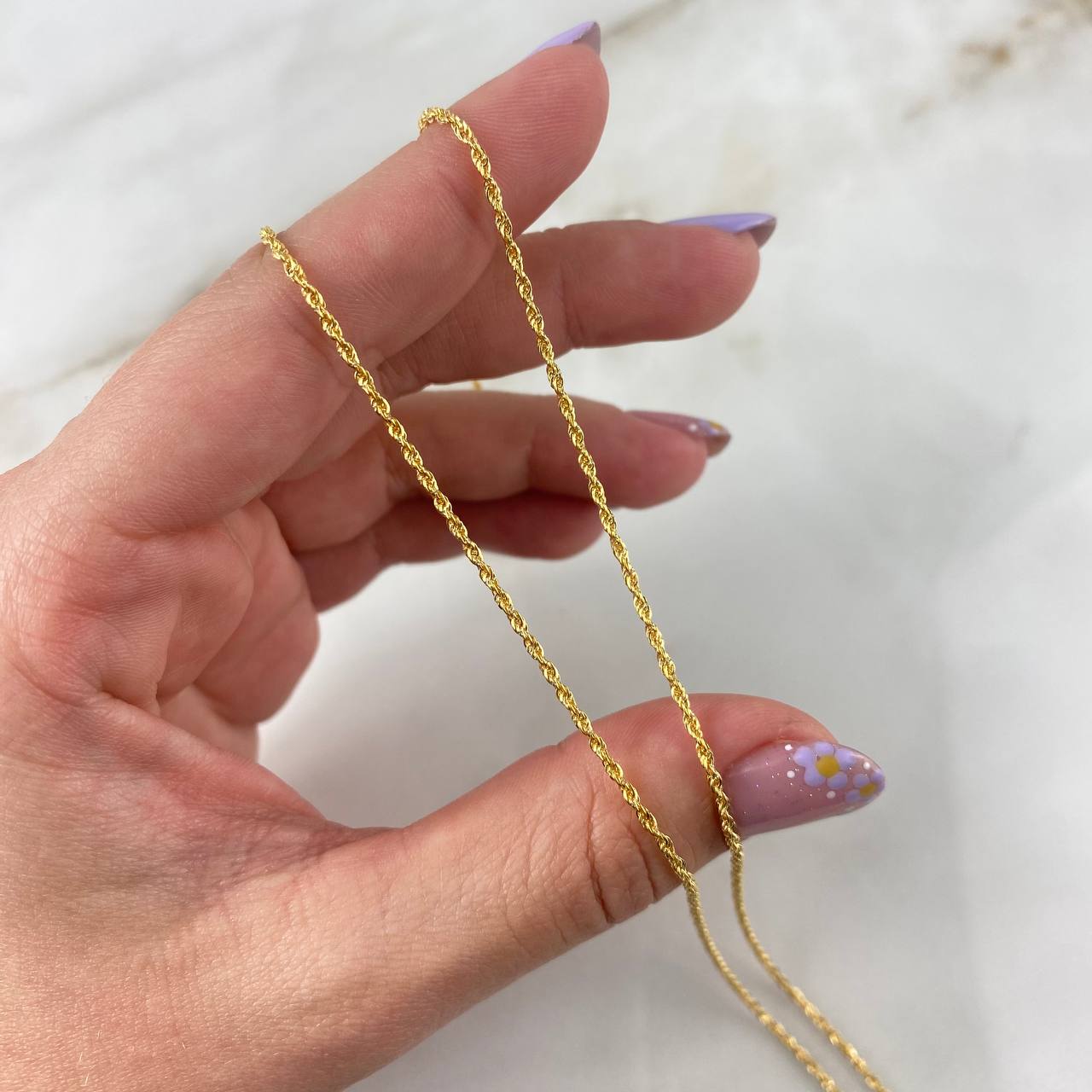 Cadena Lazo 1.45gr / 60cm / 1.5mm Oro Amarillo +3
