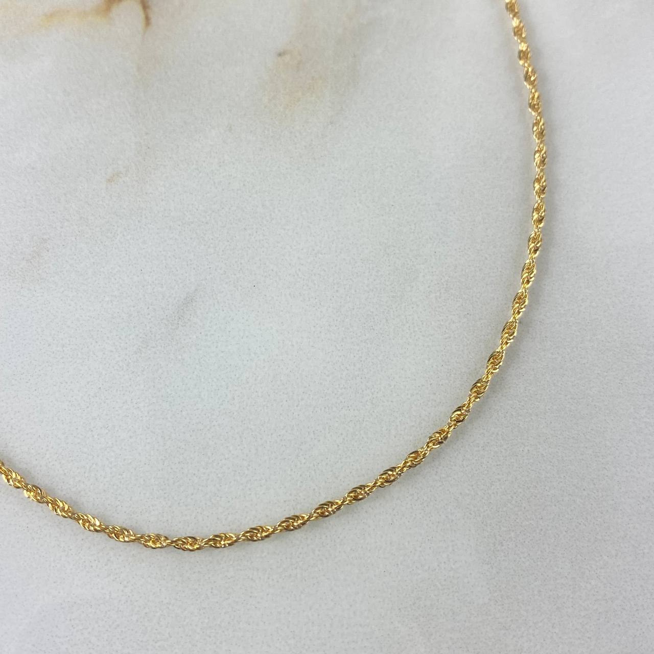 Cadena Lazo 1.45gr / 60cm / 1.5mm Oro Amarillo +3