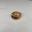 Anillo Bolas de Fuego  24.75gr / T12 3/4 / Circones Negros  Oro Rosa$
