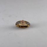 Anillo RX 4.9gr / T9 1/2 Circones Blancos Tres Oros$