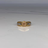 Anillo RX 4.9gr / T9 1/2 Circones Blancos Tres Oros$
