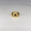 Anillo RX 6.95gr / T9 1/2 Circones Blancos  Oro Amarillo$