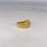 Anillo RX 6.95gr / T9 1/2 Circones Blancos  Oro Amarillo$