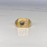 Anillo RX 6.55gr / T9 1/2 Circones Blancos  Dos Oros Amarillo Blanco$