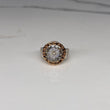 Anillo BV 11gr / T7 3/4 Circones Blancos  Dos Oros Blanco Rosa$