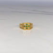 Anillo Sello Cruz 6.5gr / T10 1/4 / Circones Blancos Verdes Oro Amarillo$
