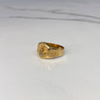 Anillo Sello Ancla  3.45gr / T12 1/4 Circones Blancos  Dos Oros Amarillo Blanco$