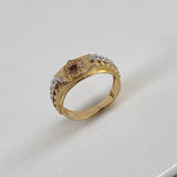 Anillo RX 4.8gr / T8 1/2 Circones Blancos  Tres Oros$