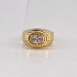 Anillo Sello Rombo  1.8gr / T5 1/4 / Circon Blanco  Oro Amarillo$