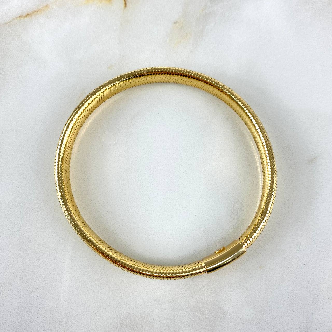 Pulso Reticulado 4.3gr / 19cm / 5mm Oro Amarillo +4 ©