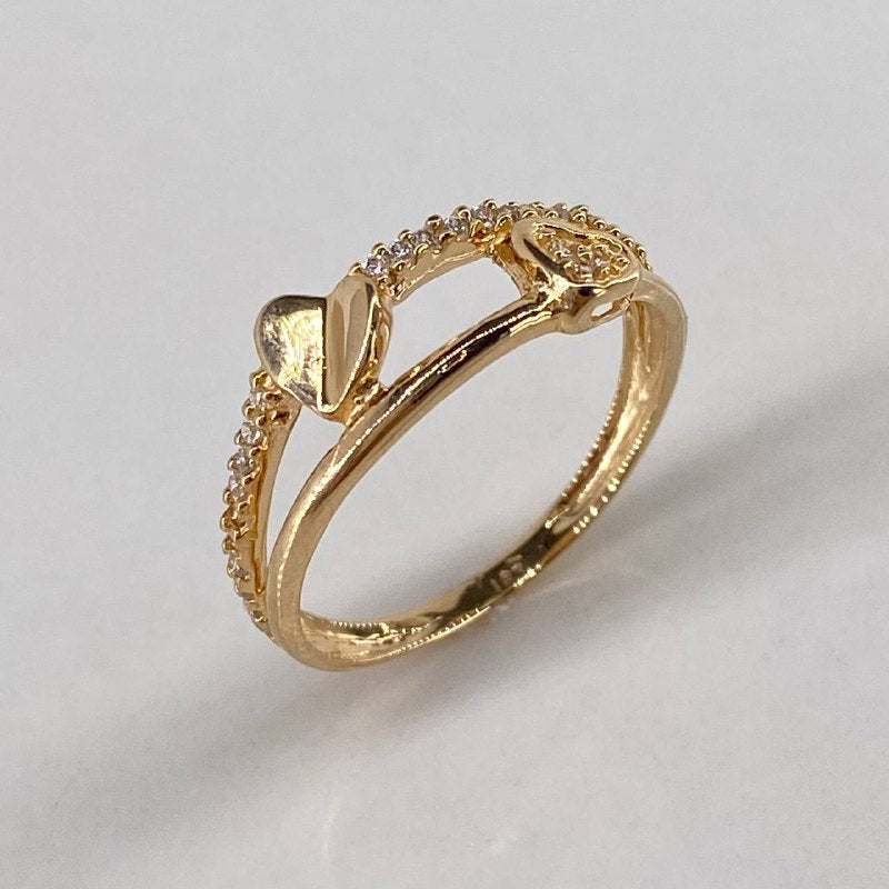 Anillo Corazones Relieve  2.05gr / T7 / Oro Amarillo$