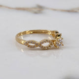 Anillo Infinitos  2.35gr / T8 3/4  / Oro Amarillo$