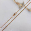 Cadena Militar  2.05gr / 45cm / Bola 1mm Diamnatada Oro Rosa$