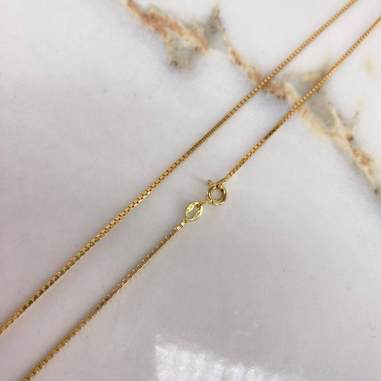 Cadena Veneciana  2.9gr / 50cm / 0.95mm Oro Amarillo +3$