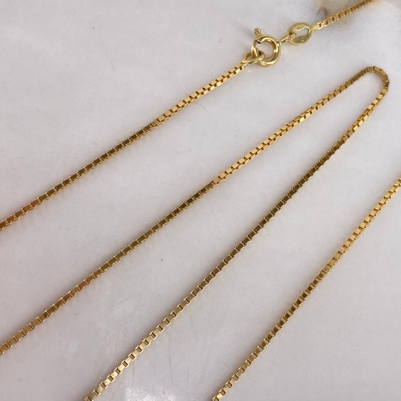 Cadena Veneciana  2.9gr / 50cm / 0.95mm Oro Amarillo +3$