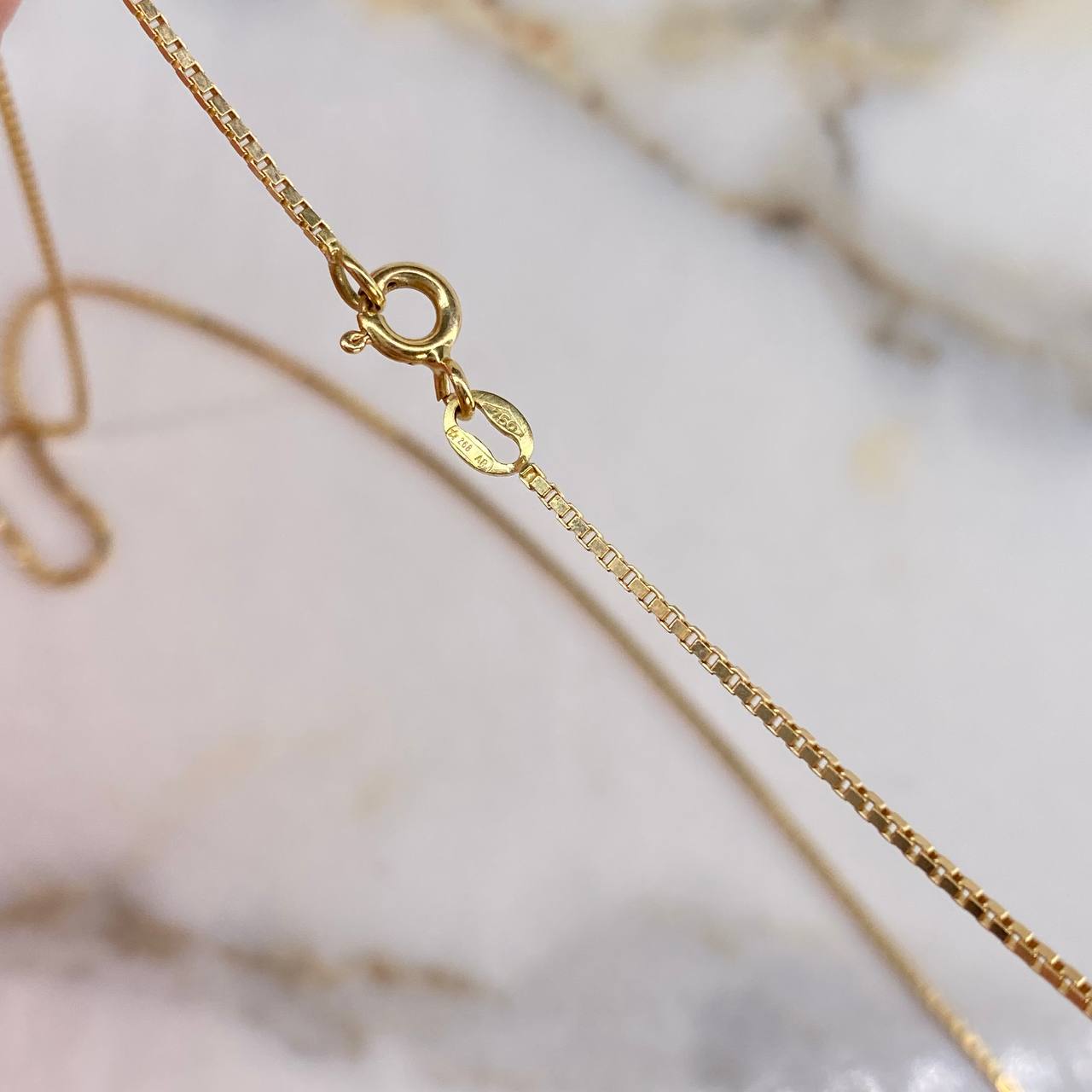 Cadena Veneciana  2.9gr / 50cm / 0.95mm Oro Amarillo +3$