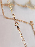 Cadena Figaro 2.6gr / 50cm / 2.4mm Oro Rosa +1 $