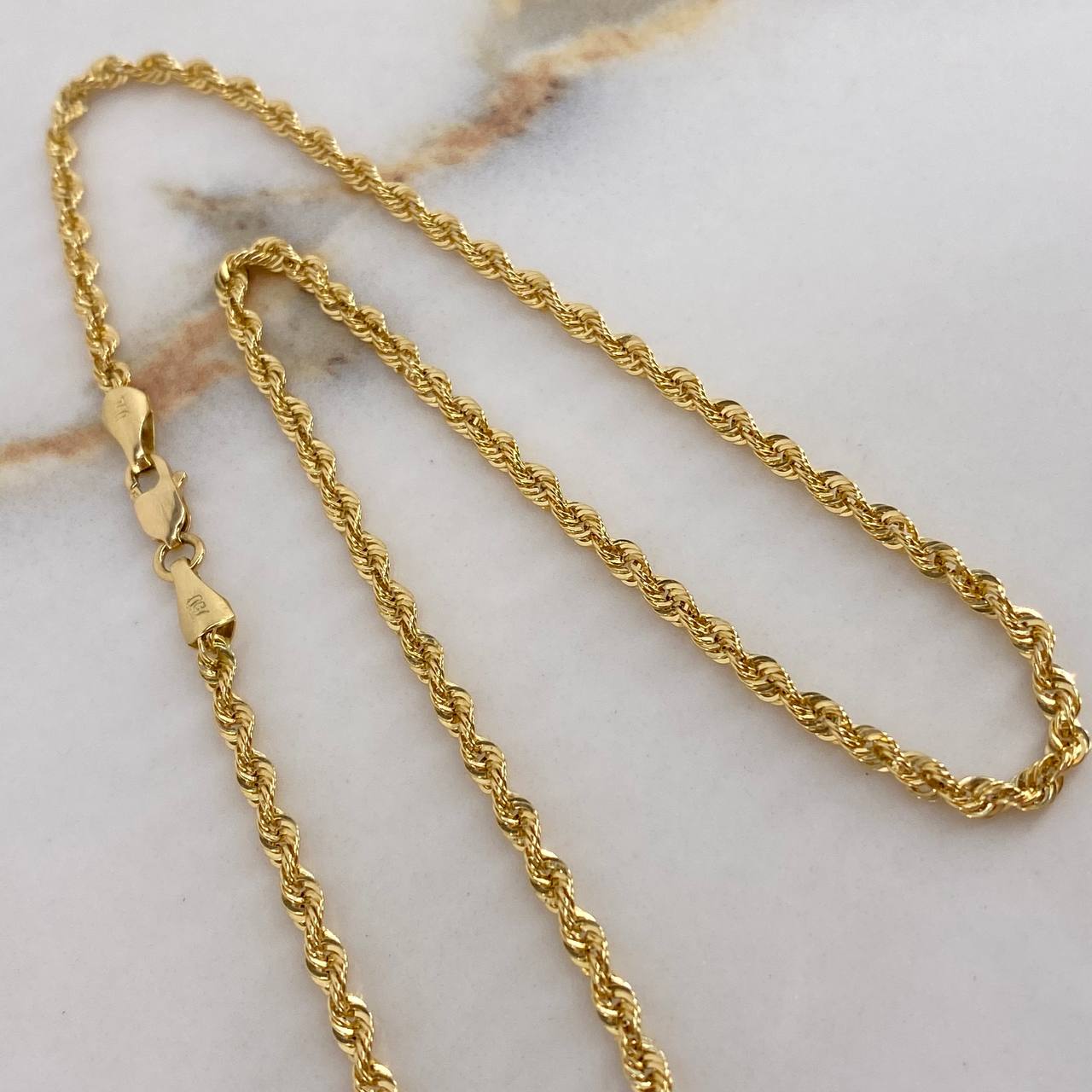 Cadena Lazo 3.4gr / 50cm / 2.5mm Oro Amarillo +3$