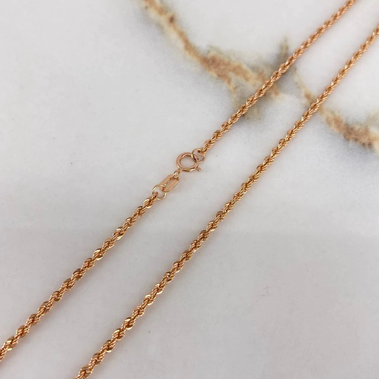 Cadena Lazo 1.05gr / 55cm / 1.25mm Oro Rosa +3 &