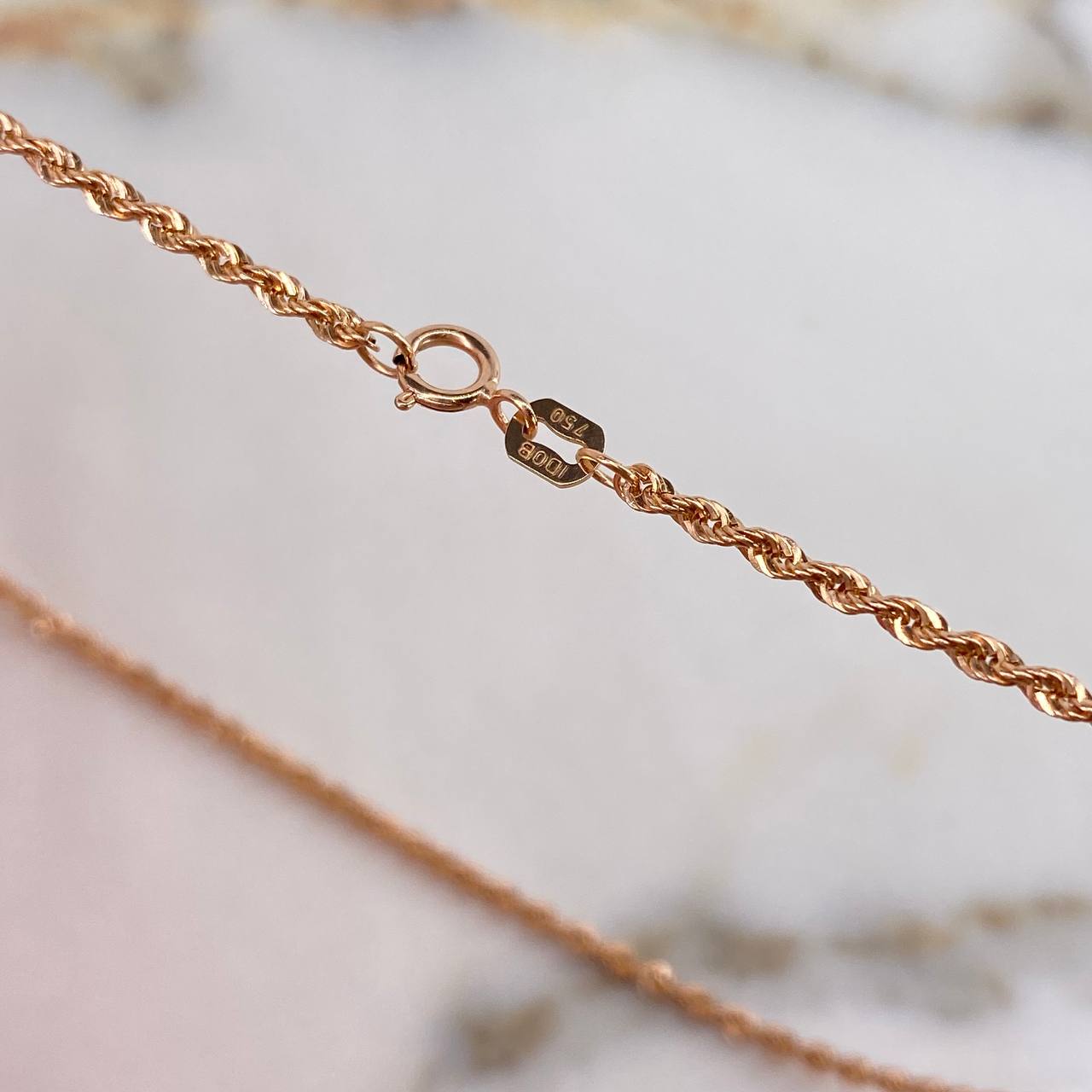 Cadena Lazo 0.95gr / 45cm / 0.8mm Oro Rosa +3$