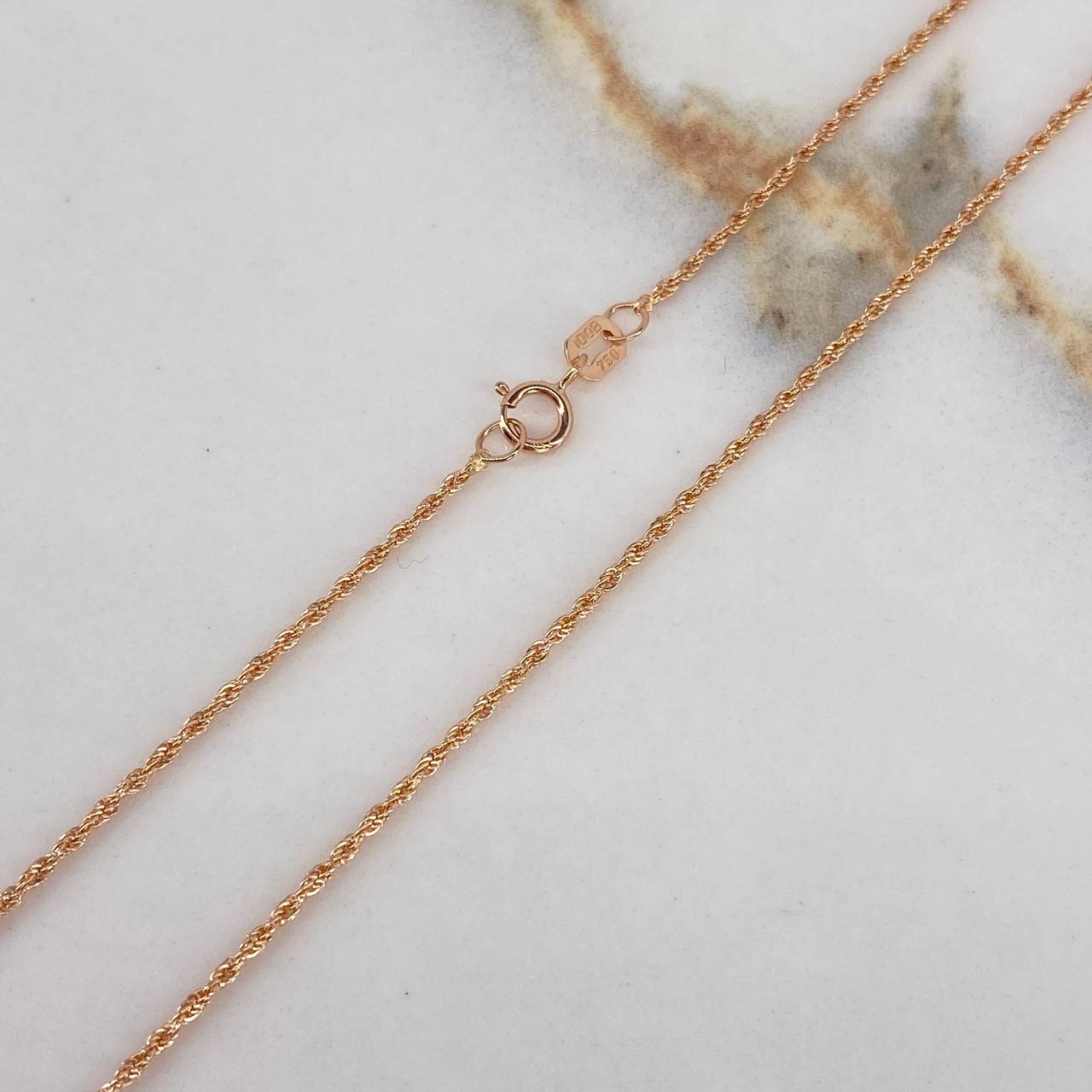 Cadena Lazo  1.05gr / 55cm / 1.2mm Oro Rosa +3 &
