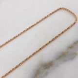 Cadena Lazo 1.05gr / 55cm / 1mm Oro Rosa +3$