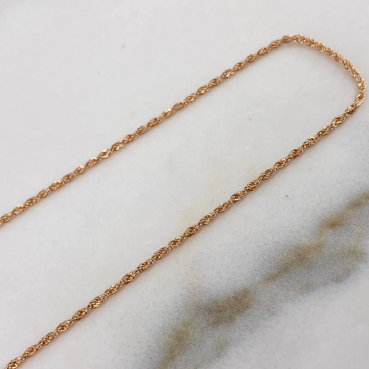 Cadena Lazo 1.05gr / 55cm / 1.25mm Oro Rosa +3 &