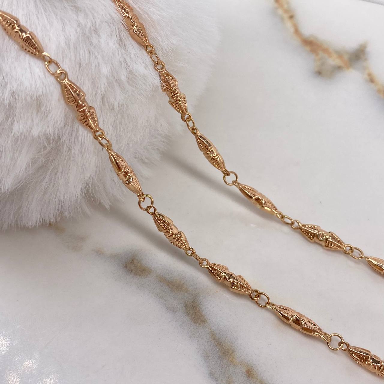 Cadena Dubai 13.5gr / 60cm / 2.95mm Oro Rosa$