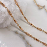 Cadena Dubai 13.5gr / 60cm / 2.95mm Oro Rosa$