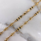 Cadena Rustica  18.05gr / 65cm / 5.05mm Barril Canutillo Cauchos Oro Amarillo