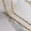 Cadena Rustica  10.1gr / 50cm / 3mm Barril Diamantado Oro Amarillo$