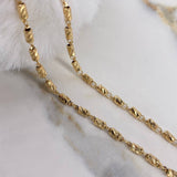 Cadena Rustica  10.1gr / 50cm / 3mm Barril Diamantado Oro Amarillo$