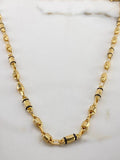 Cadena Rustica  14.2gr / 60cm / 4.1mm Barril Tribal Cauchos  Oro Amarillo$