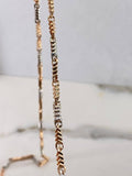Cadena Rustica  30.8gr / 55cm / 2.65mm Barril Atornillado  Dos Oros Blanco Rosa$