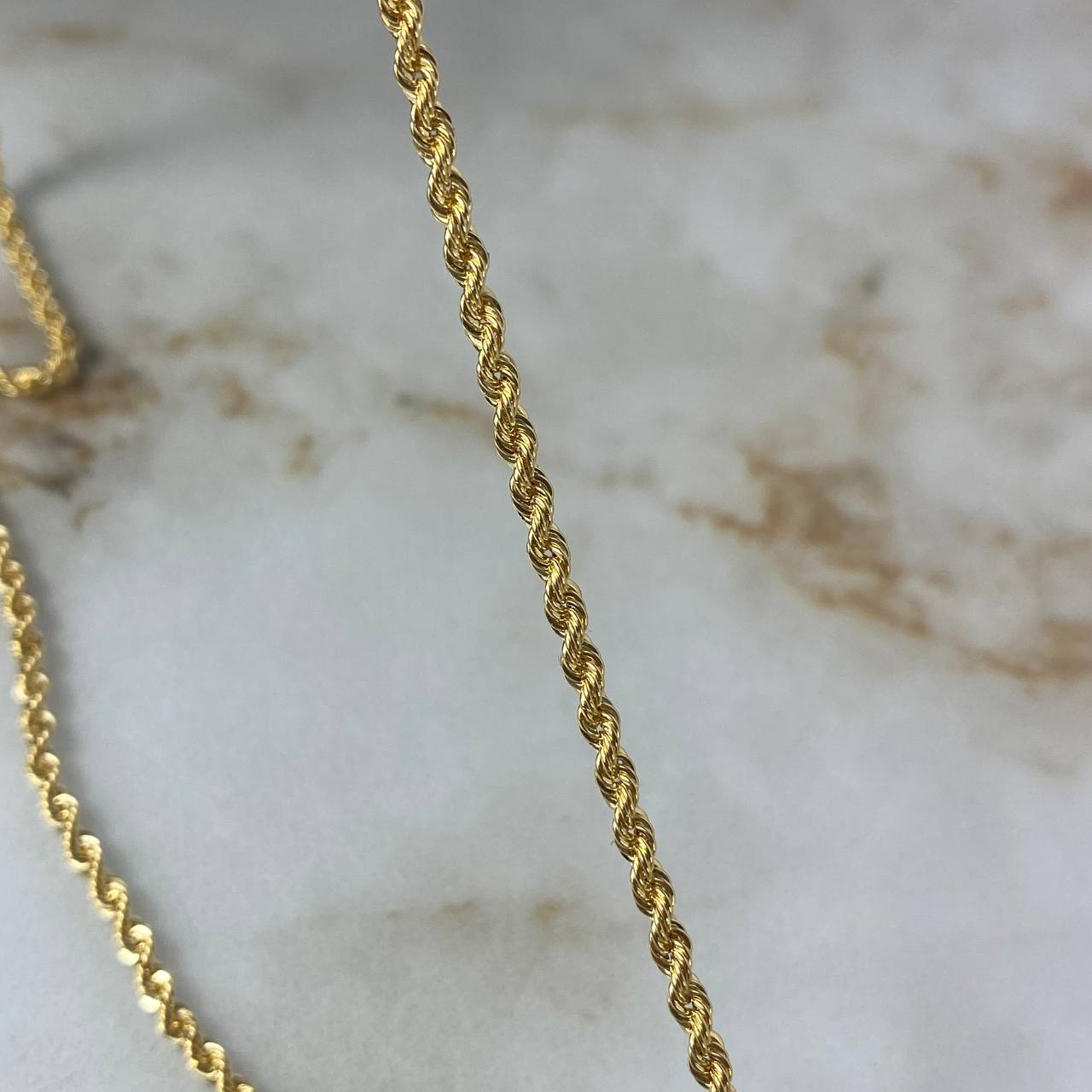 Cadena Lazo 3.45gr / 60cm / 2mm Oro Amarillo +3