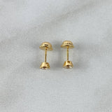 Topos Bisel 0.55gr / 4mm Circon Blanco Oro Amarillo (Joya) ©