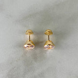 Topos Bisel 1.45gr / 7mm Circon Blanco Oro Amarillo 18K