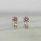 Topos Bisel 1.45gr / 7mm Circon Blanco Oro Amarillo 18K
